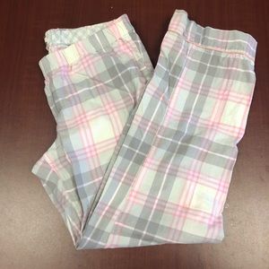 J. Crew Pajama Pants Pink Plaid Size Medium